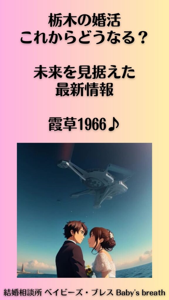 栃木の婚活、これからどうなる?未来を見据えた最新情報。霞草1966♪